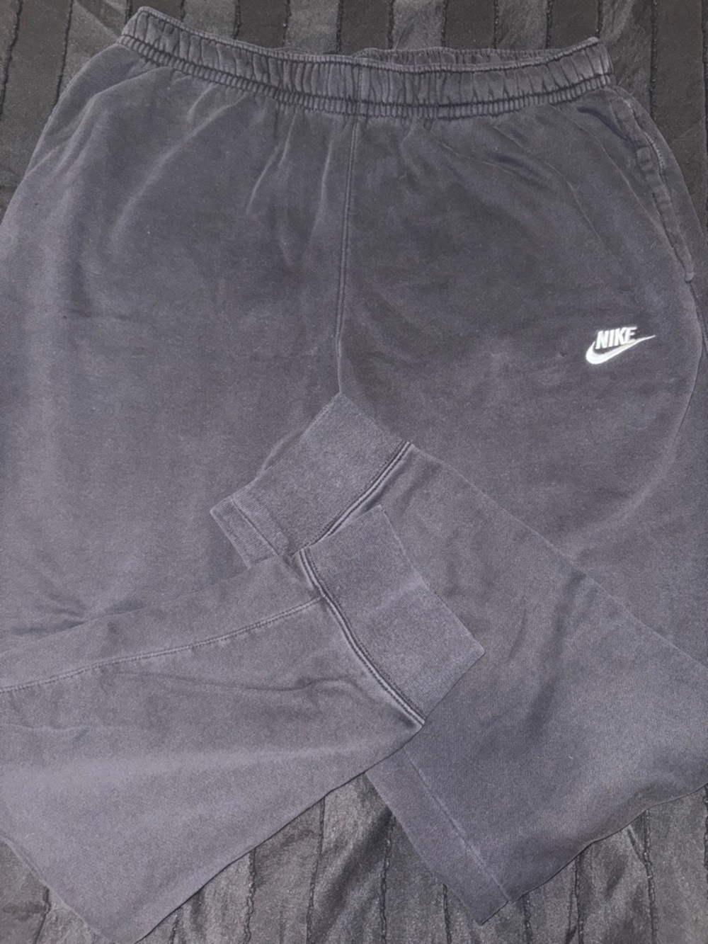 Nike Kids Black Sweatpants with White Swoosh Logo
